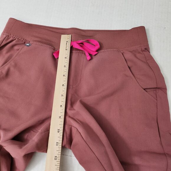 Figs Zamora Joggers Scrub Pants Womens Small Mauve Pink High-Waisted Nurse - Picture 9 of 10